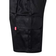  Pantaloni scurti din twill cu buzunare multiple, Unisex, 2502E11212, Velilla, Poliester, Bumbac, Negru, 52