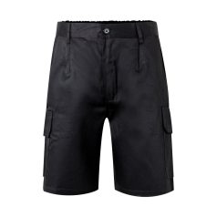   Pantaloni scurti din twill cu buzunare multiple, Unisex, 2502E11215, Velilla, Poliester, Bumbac, Negru, 60