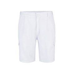   Pantaloni scurti din twill cu buzunare multiple, Unisex, 2502E11152, Velilla, Poliester, Bumbac, Alb, 52