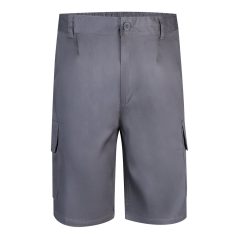   Pantaloni scurti din twill cu buzunare multiple, Unisex, 2502E11182, Velilla, Poliester, Bumbac, Gri, 40