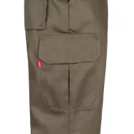   Pantaloni din twill cu mai multe buzunare, Unisex, 2502E12734, Velilla, Poliester, Bumbac, Verde armata, 64