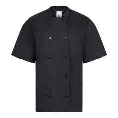   Camasa de bucatarie cu maneca scurta din poplin, Unisex, 2502E11407, Velilla, Poliester, Bumbac, Negru, S