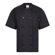   Camasa de bucatarie cu maneca scurta din poplin, Unisex, 2502E11409, Velilla, Poliester, Bumbac, Negru, XS