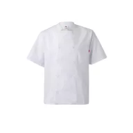   Camasa de bucatarie cu maneca scurta din poplin, Unisex, 2502E11397, Velilla, Poliester, Bumbac, Alb, 3XL