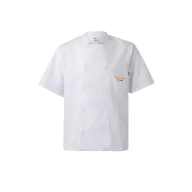   Camasa de bucatarie cu maneca scurta din poplin, Unisex, 2502E11398, Velilla, Poliester, Bumbac, Alb, L
