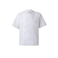   Camasa de bucatarie cu maneca scurta din poplin, Unisex, 2502E11401, Velilla, Poliester, Bumbac, Alb, XL