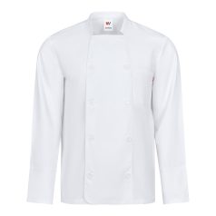   Camasa de bucatarie cu maneca lunga, Unisex, 2502E12420, Velilla, Poliester, Bumbac, Alb, 54