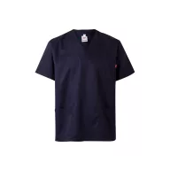   Tunica medicala din twill cu maneci scurte, Unisex, 2502E12253, Velilla, Poliester, Bumbac, Albastru, 2XS