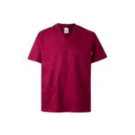   Tunica medicala din twill cu maneci scurte, Unisex, 2502E12263, Velilla, Poliester, Bumbac, Burgundy, 3XL