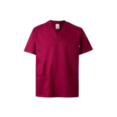  Tunica medicala din twill cu maneci scurte, Unisex, 2502E12263, Velilla, Poliester, Bumbac, Burgundy, 3XL
