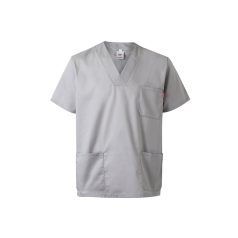   Tunica medicala din twill cu maneci scurte, Unisex, 2502E12279, Velilla, Poliester, Bumbac, Gri deschis, 2XL