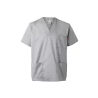   Tunica medicala din twill cu maneci scurte, Unisex, 2502E12286, Velilla, Poliester, Bumbac, Gri deschis, XL