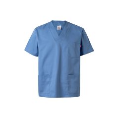   Tunica medicala din twill cu maneci scurte, Unisex, 2502E12225, Velilla, Poliester, Bumbac, Albastru pastelat, 2XL