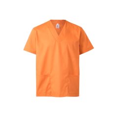   Tunica medicala din twill cu maneci scurte, Unisex, 2502E12327, Velilla, Poliester, Bumbac, Portocaliu Somon, 4XL