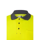 Tricou polo pique bicolor, Unisex, 2502E13104, Velilla, Bumbac, Poliester, Gri, M