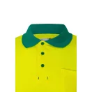Tricou polo pique bicolor, Unisex, 2502E13107, Velilla, Bumbac, Poliester, Verde, 2XL