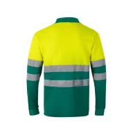  Tricou polo pique bicolor, Unisex, 2502E13108, Velilla, Bumbac, Poliester, Verde, 3XL
