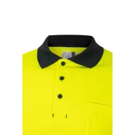   Tricou polo pique in doua tonuri, Unisex, 2502E13081, Velilla, Bumbac, Poliester, Albastru, 4XL