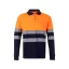 Tricou polo pique in doua tonuri, Unisex, 2502E13082, Velilla, Bumbac, Poliester, Albastru, 4XL