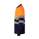 Tricou polo pique in doua tonuri, Unisex, 2502E13082, Velilla, Bumbac, Poliester, Albastru, 4XL
