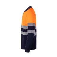   Tricou polo pique in doua tonuri, Unisex, 2502E13082, Velilla, Bumbac, Poliester, Albastru, 4XL