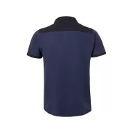   Tricou polo pique stretch bicolor cu maneci scurte, Unisex, 2502E13703, Velilla, Poliester, Elastan, Albastru, M