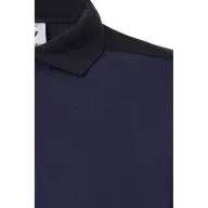   Tricou polo pique stretch bicolor cu maneci scurte, Unisex, 2502E13703, Velilla, Poliester, Elastan, Albastru, M