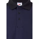 Tricou polo pique stretch bicolor cu maneci scurte, Unisex, 2502E13703, Velilla, Poliester, Elastan, Albastru, M