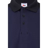   Tricou polo pique stretch bicolor cu maneci scurte, Unisex, 2502E13703, Velilla, Poliester, Elastan, Albastru, M