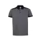 Tricou polo pique stretch bicolor cu maneci scurte, Unisex, 2502E13719, Velilla, Poliester, Elastan, Gri, XL