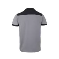   Tricou polo pique stretch bicolor cu maneci scurte, Unisex, 2502E13719, Velilla, Poliester, Elastan, Gri, XL