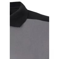   Tricou polo pique stretch bicolor cu maneci scurte, Unisex, 2502E13719, Velilla, Poliester, Elastan, Gri, XL