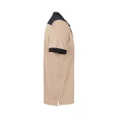 Tricou polo pique stretch bicolor cu maneci scurte, Unisex, 2502E13711, Velilla, Poliester, Elastan, Bej, S