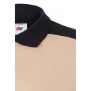 Tricou polo pique stretch bicolor cu maneci scurte, Unisex, 2502E13711, Velilla, Poliester, Elastan, Bej, S