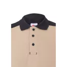 Tricou polo pique stretch bicolor cu maneci scurte, Unisex, 2502E13711, Velilla, Poliester, Elastan, Bej, S