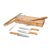 Set ustensile gratar, Everestus, 22FEB1481, 160x455x65 mm, Bambus., Otel, Natur