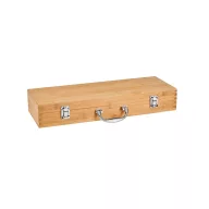   Set ustensile gratar, Everestus, 22FEB1481, 160x455x65 mm, Bambus., Otel, Natur