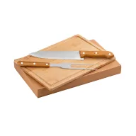   Set platou de bucatarie cu 2 ustensile, Everestus, 22FEB0074, 360x210x40 mm, Otel, Natur