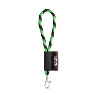   Lanyard Tube Short Set, 369 - Verde hexacrom, 21MAR3159, Lanyard'IN, ø8x175 mm, Poliamida