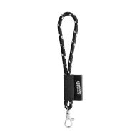   Lanyard Nautic Short Set, 350 - Alb negru, 21MAR3084, Lanyard'IN, ø8x175 mm, Poliester
