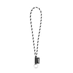   Lanyard Tube Long Set I, 350 - Alb negru, 21MAR3093, Lanyard'IN, ø8x470 mm, Poliamida