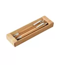 GREENY. Ball pen and mechanical pencil set, Bamboo, Natural