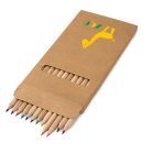 Pencil box with 12 coloured pencils, Cardboard, no colour