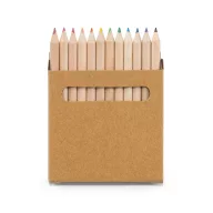 Pencil box with 12 coloured pencils, Cardboard, no colour