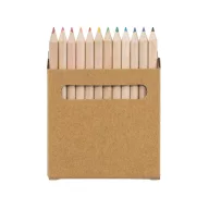 Pencil box with 12 coloured pencils, Cardboard, no colour