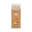 Pencil box with 6 coloured pencils, Cardboard, no colour