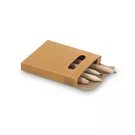   Set micut de colorat cu 6 creioane, 73x89x12 mm, Everestus, 20APR025, carton, natur