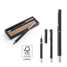 Set instrumente de scris, 2410E24655, Everestus, 150 x 45 x 20 mm, Aluminiu, Negru