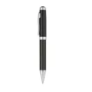 Set 2 pixuri metalice, cutie cadou din piele ecologica, Everestus, CS, metal si fibra de carbon, negru
