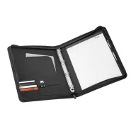   Mapa A4 cu buzunar frontal, 4 inele pentru coli A4, Everestus, NB, 600D, gri deschis